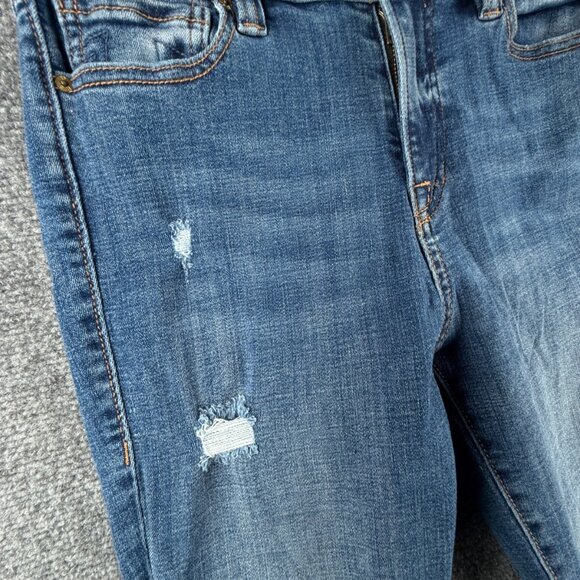 True Religion Halle Mid Rise Super Skinny Jeans Stretch Size 28x27.5 Blue Urban - Picture 8 of 15